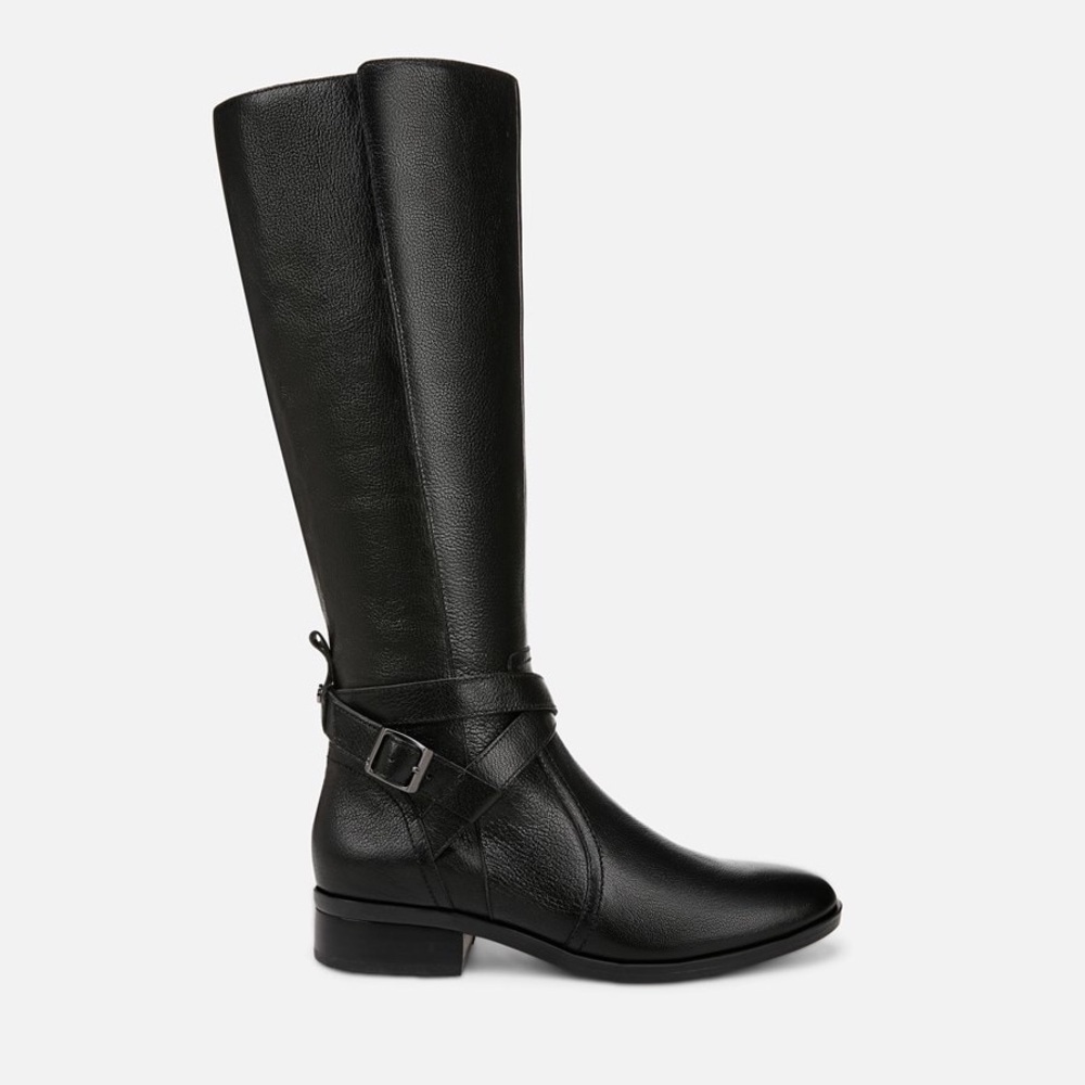 🌻NEW Naturalizer Rena 2Brown Leather Riding Boot Size 7.5M - WIDE CALF